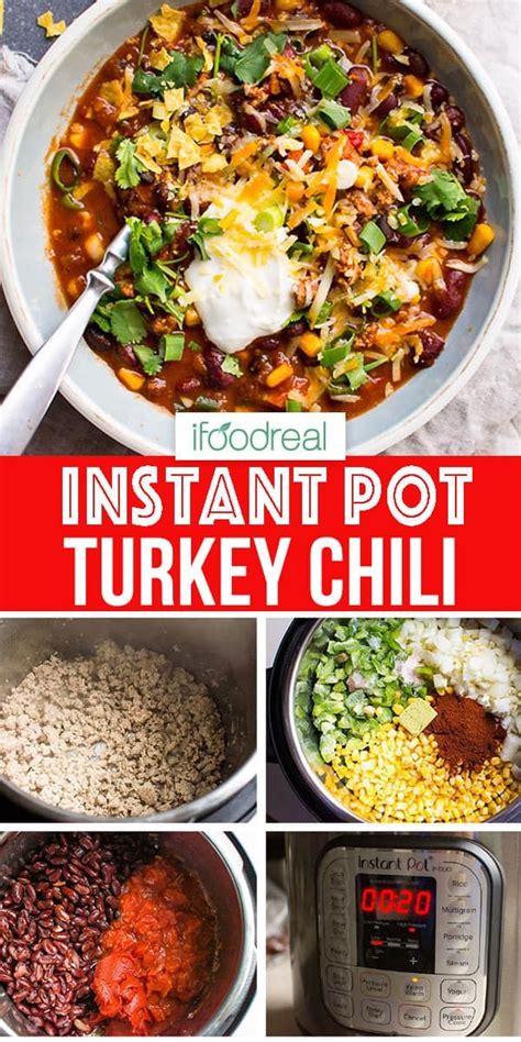 Ham, ground turkey, and pork. Instant Pot Turkey Chili is ultimate fall and winter ...