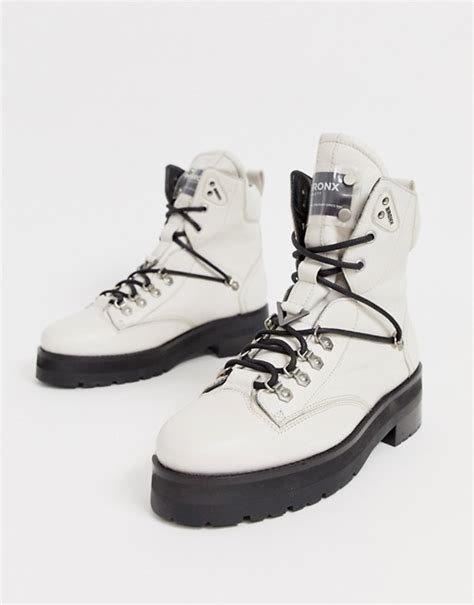 bronx off white leather hiker boots asos asos hiker white leather latest trends off white