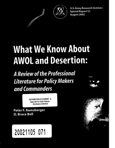 Pdf What We Know About Awol And Desertion A Review Of The