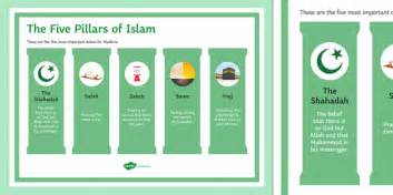 Five Pillars Of Islam Display Poster Islamic Practices Gcse