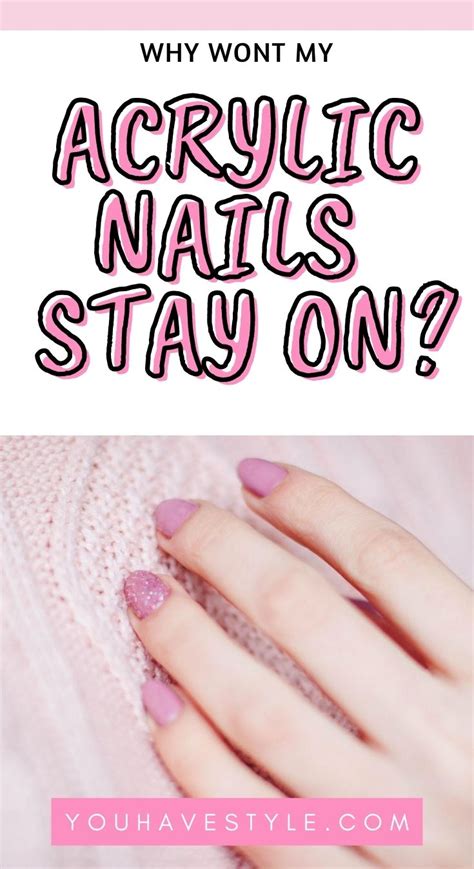 You can pick from a variety of shapes like square, round, or stiletto, and your manicurist will use a small amount of gel to secure the extension to your own nail. Why Won't My Acrylic Nails Stay On? (and How to Fix It)