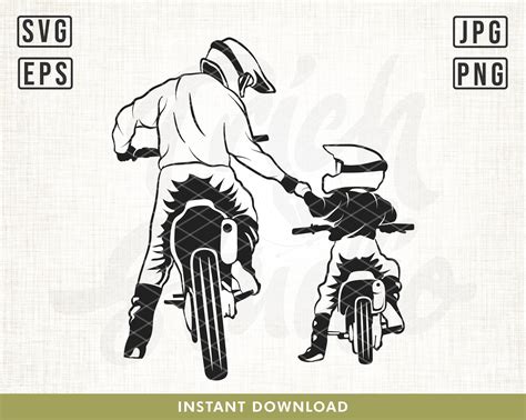 Like Father Like Son Svg Motocross Svg Father And Son Svg Etsy