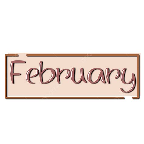 February February Lettering Month February Month Png Transparent