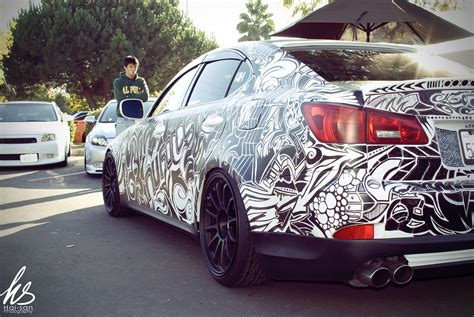Modification Of Car And Motorcycle Graffitid Out Lexus Is