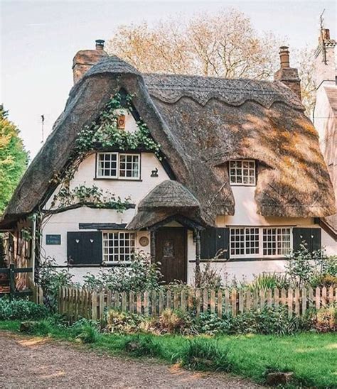 Thatched Roof Bungalow Cottage Garden English Cottage Cottage