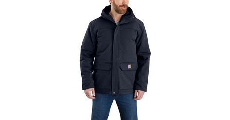 carhartt super dux relaxed fit insulated traditional coat in blue for men lyst