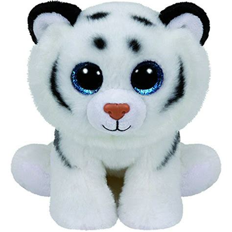 Ty Beanie Boos Tundra The White Tiger Glitter Eyes Small 6 Plush