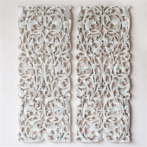 Price match guarantee enjoy free shipping and best selection of outdoor decorative metal wall panels that matches your unique tastes and budget. Pair of Wall Art Panel Wood Carving Sculpture