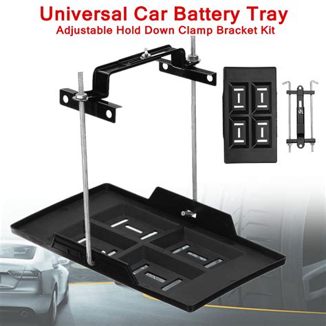 Universal Adjustable Car Storage Battery Tray Holder Base Hold Down