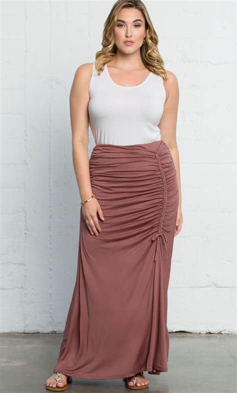 Mermaid Maxi Skirt Plus Size Long Skirt Kiyonna Clothing