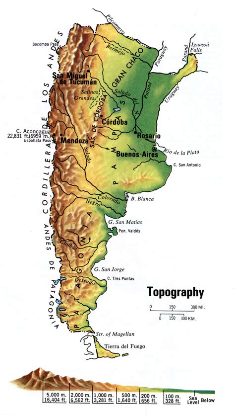 Argentina Topographic Mapfree Printable Topographic Map Argentina