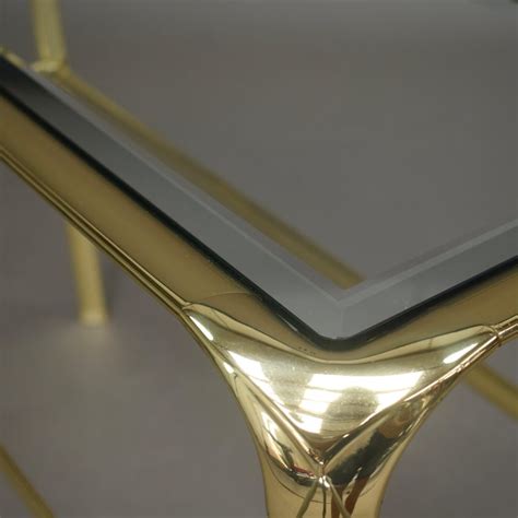 Mauro Lipparini Console Table In Brass And Glass Italy Circa 1970 For Sale At 1stdibs