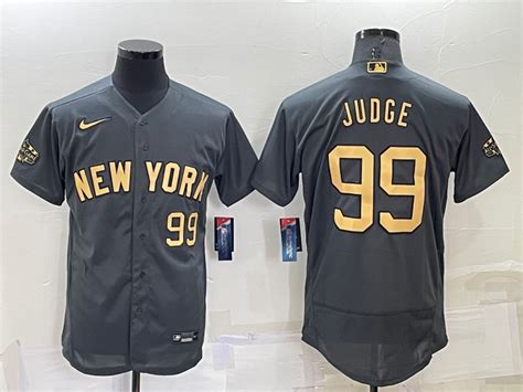 Mens New York Yankees 99 Aaron Judge Number Grey 2022 All Star