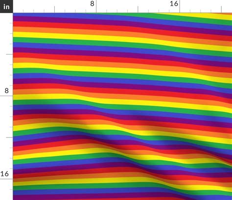 Rainbow Pride Striped Lgbt Queer Gay Lesbian Fabric Printed By Spoonflower Bty