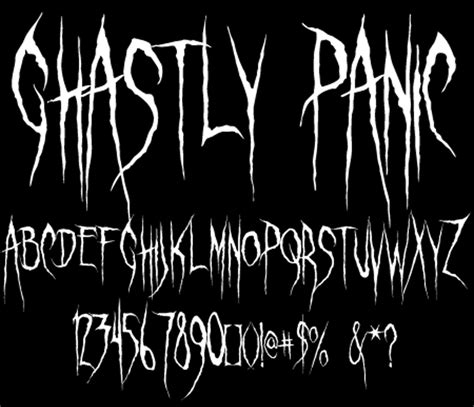 Ghastly Panic Font Designed By Sinister Fonts