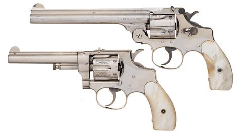 Two Smith And Wesson Double Action Revolvers With Pearl Grips Rock