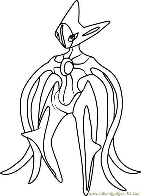 Deoxys Pokemon Coloring Page Free Pokémon Coloring Pages