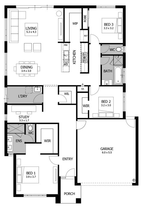 3 Bedroom Floor Plan With Dimensions India Floorplansclick