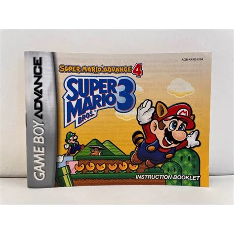 Super Mario Advance 4 Super Mario Bros 3 Manual Gameboy Advance Gba
