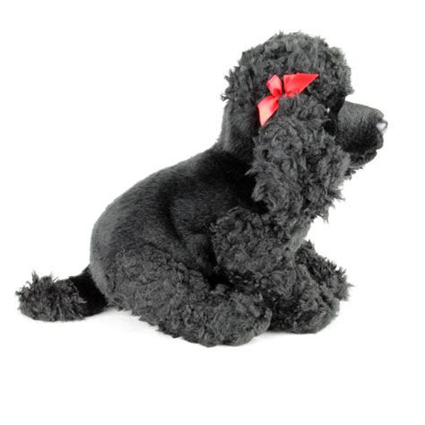 Poodle Black Dog Plush Toy 1230cm Stuffed Animal Faithful Friends New