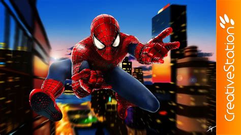 Spiderman Speed Painting Photoshop Creativestation Youtube