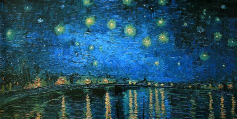 Vincent Van Gogh Poster Starry Night Over The Rhone 100 X 50 Cm