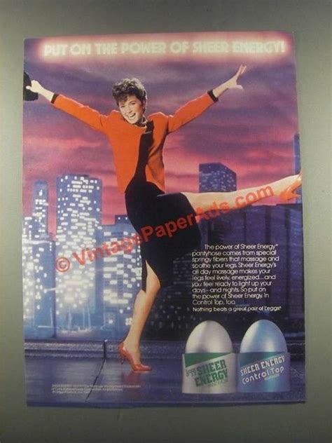 1985 L Eggs Sheer Energy Pantyhose Ad Put On Power EA0863 Ads Old