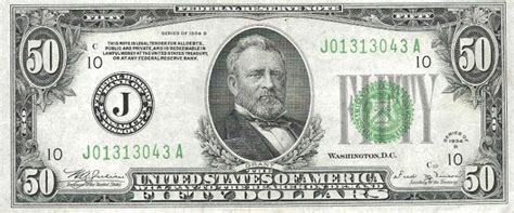 2009 fifty $50 dollar federal reserve *star* note, low s/n grant. 1934 50 Dollar Bill | Learn the Value of This Bill