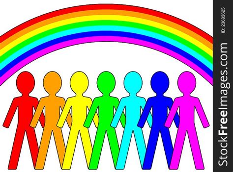 Rainbow People Vector Concept Free Stock Images And Photos 23683625