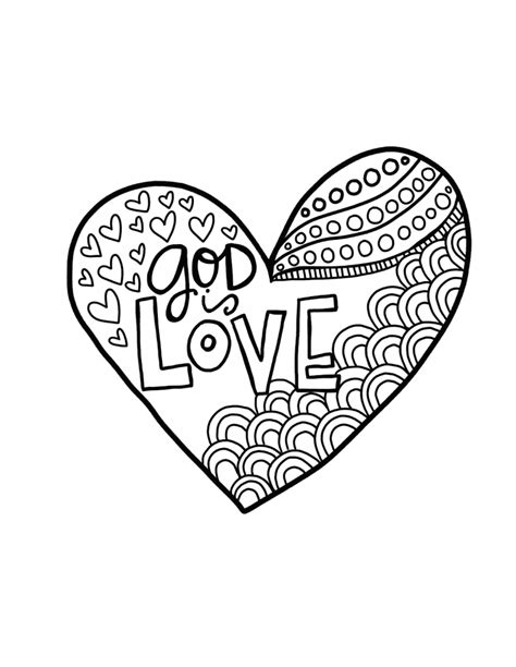 But god's focus is always on transforming you into the likeness if jesus christ. God is Love Free Coloring Page | alivelyhope.com