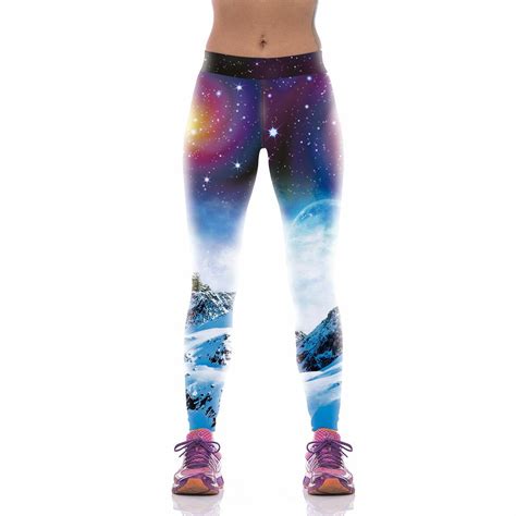 Sexy New Style Leggings Women Galaxy Purple Stars Leggings Space