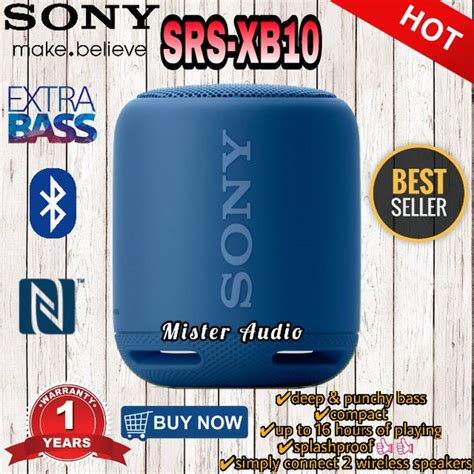 Jual Sony Srs Xb10 Extra Bass Bluetooth Portable Speaker Original Blue