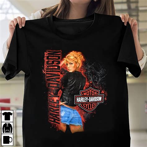 Legendary Harley Davidson Sexy Girl T Shirt Unisex Motor Etsy