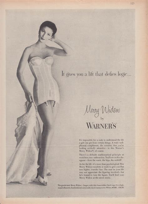 It Gives You A Lift That Defies Logic Warners Merry Widow Girdle Ad 1956