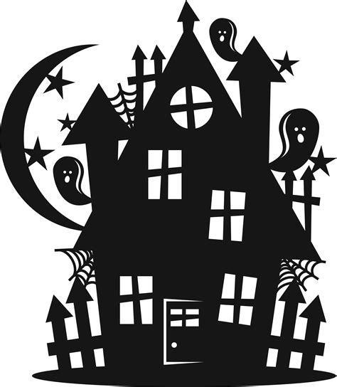 Haunted House Silhouette Png Roseanna Gay