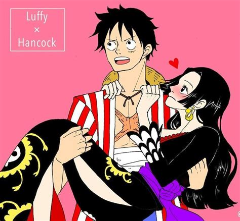 Luffy X Hancock One Piece Ilustrasi Karakter Kartun Animasi