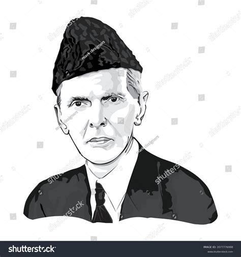 Muhammad Ali Jinnah1876 1948 Karachi Pakistanformer Stock Vector