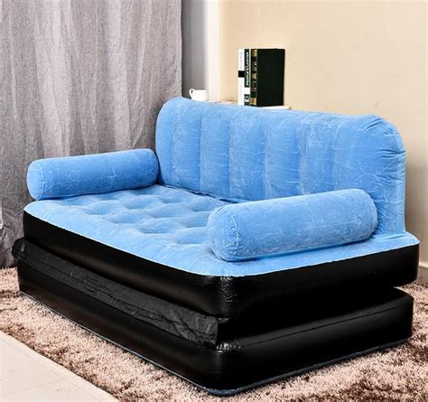 Readybed single inflatable camping air bed and sleeping bag. 205CM X 146CM X 66CM outdoor l lazy inflatable sofa bed apartment folding bed multi functional ...