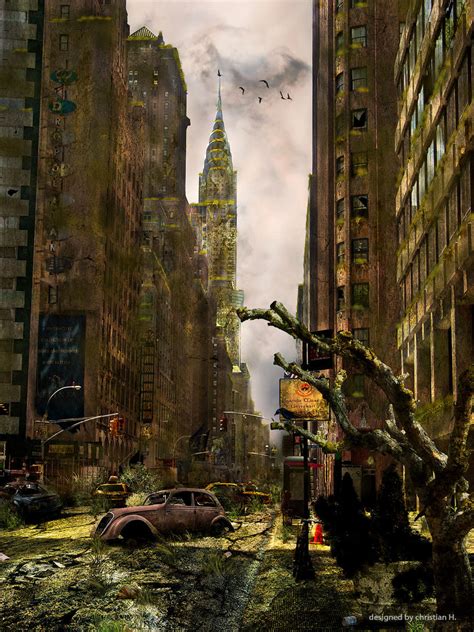 Post Apocalyptic City Illustration By Bahochrix On Deviantart