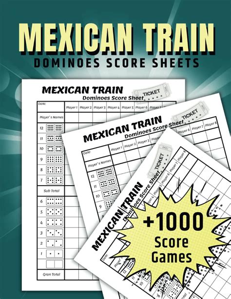 Mexican Train Dominoes Score Sheets 140 Score Keeping Pads For Mexican