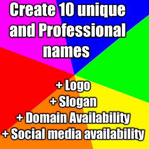 Create 10 Unique Premium Business Name Company Names Service