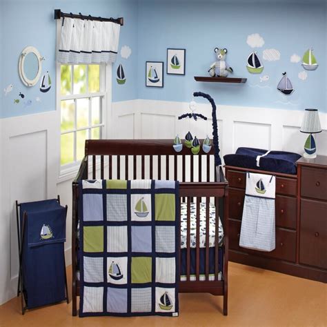 Planning for the new arrival? Nautica Kids Nursery Zachary Patchwork Sailboats 7 Piece ...