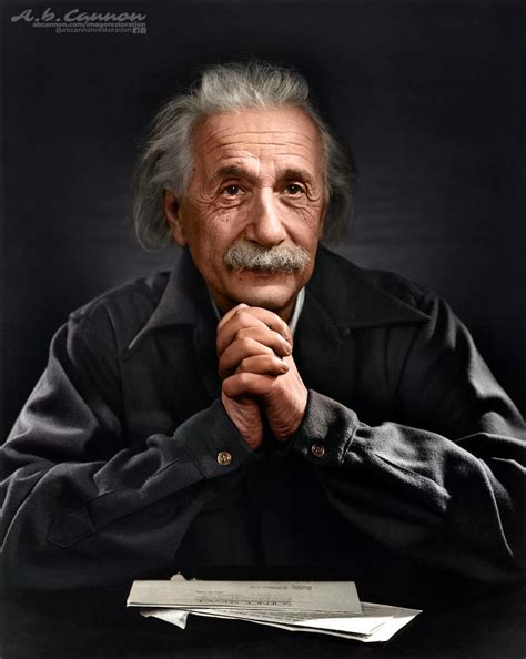 Intimate Portrait Of Albert Einstein 1948 R Colorization