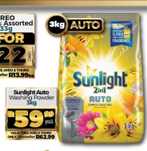 Sunlight Auto Washing Powder 3kg Offer At Take N Pay
