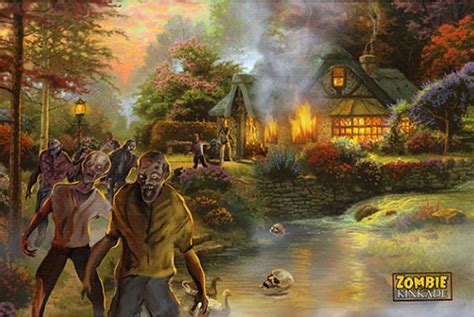 Creepycool Zombie Kinkade Painting Creepbay