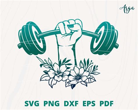 Fitness Girl Svg Dumbbell Svg Women Strength Svg Hand Etsy