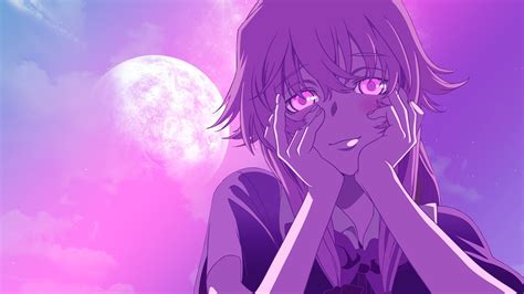Download Moonlight Yuno Gasai Anime Mirai Nikki Hd Wallpaper