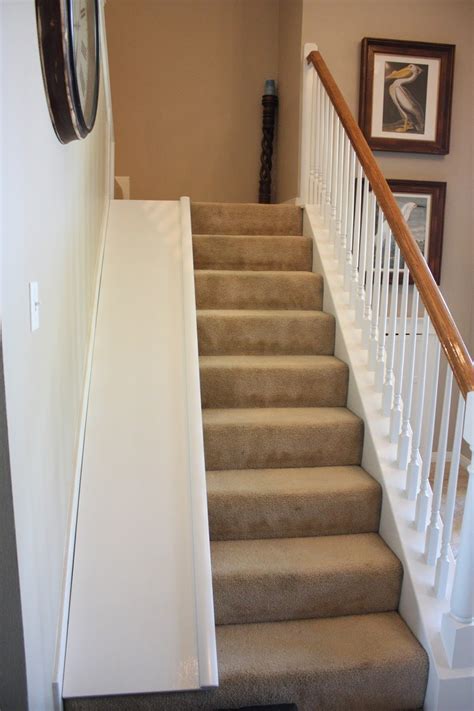 Diy Stair Slide Or How To Add A Slide To Your Stairs Remodelaholic