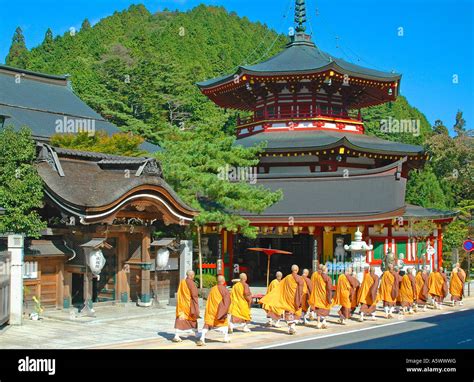 Painet Jj3646 Japan Honshu Koyasan World Heritage Site Buddhist Monks