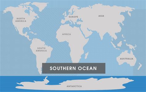 Eurasia, africa, australia, antarctica, north america and south america. Southern Ocean Map | Antartika